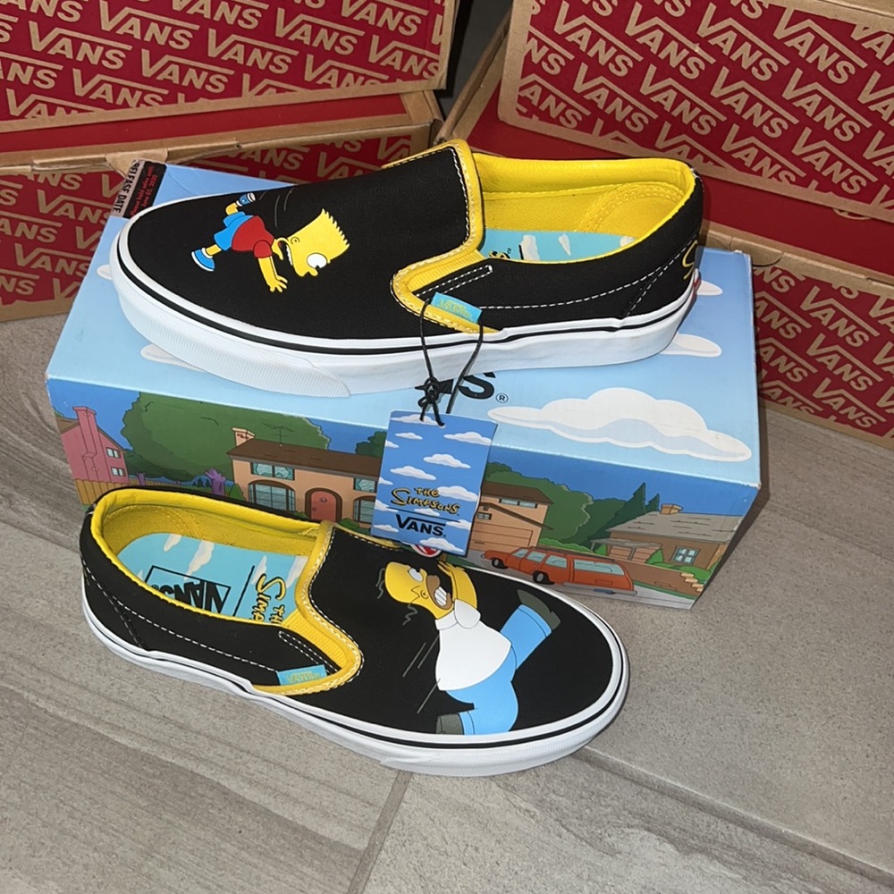 🔥Vans The Simpsons Slip On Homer and Bart Skate Shoe - Limited Edition Rare 🔥 - Picture 5 of 10